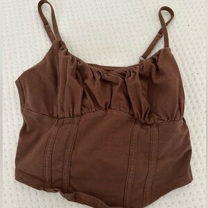 hollister corset style tank top. size small, adjustable straps.